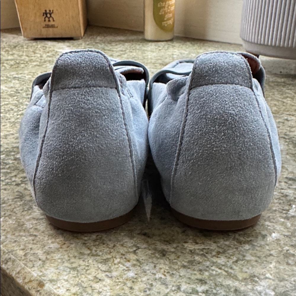 NWOB Gentle Souls Light Blue suede Loafers - Picture 4 of 8